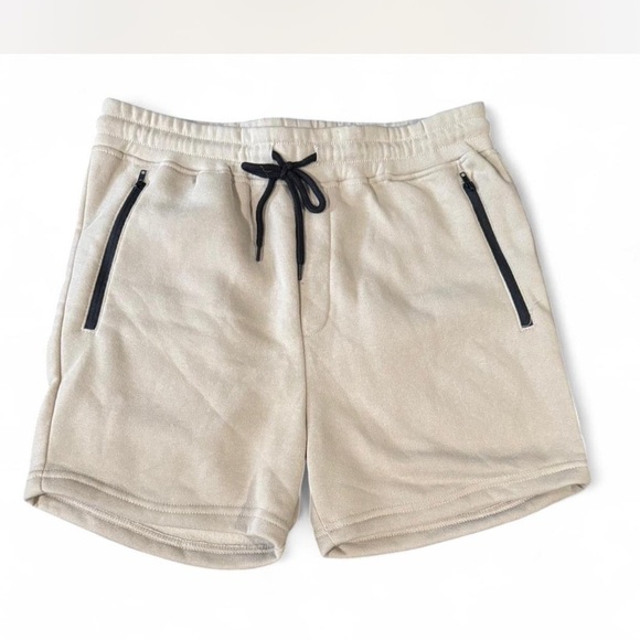 Brooklyn Cloth Tan Athletic Shorts Relaxed Fit - Picture 1 of 4